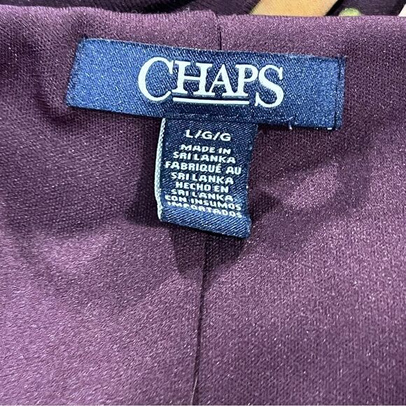 Chaps Sleeveless Floral fake Wrap knee length formal Dress size large - Picture 8 of 11